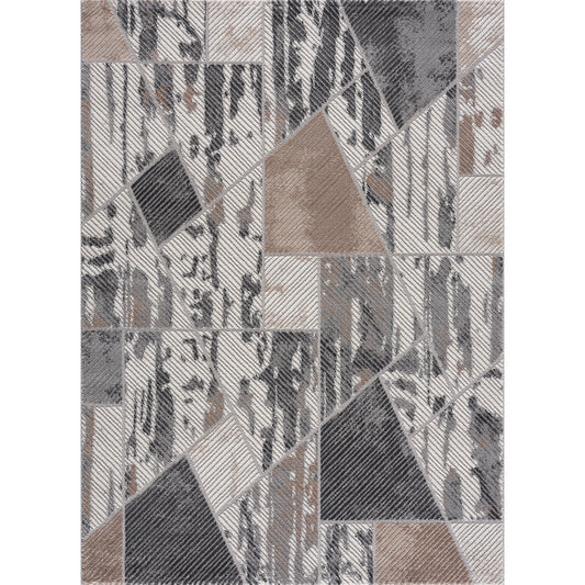 Gabardin Geometric Beige Rug - Ambedo Home